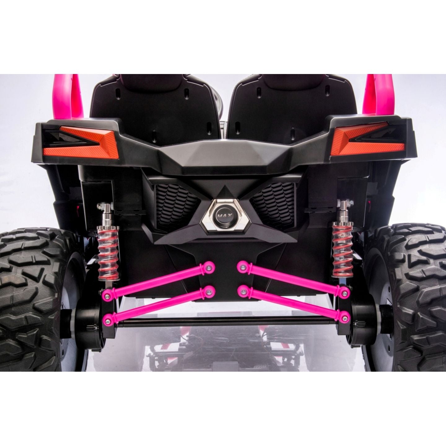 Buggy UTV XXL 24 Volts 14Ah Rose, buggy électrique enfant, version 2 places - 4 moteurs