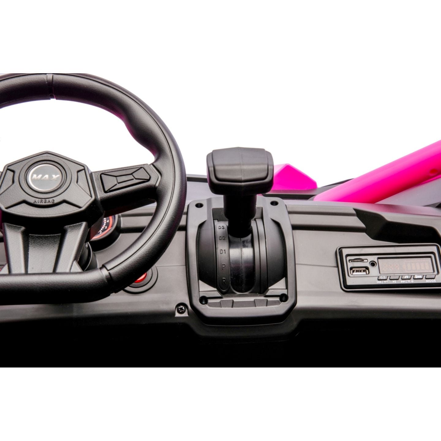 Buggy UTV XXL 24 Volts 14Ah Rose, buggy électrique enfant, version 2 places - 4 moteurs