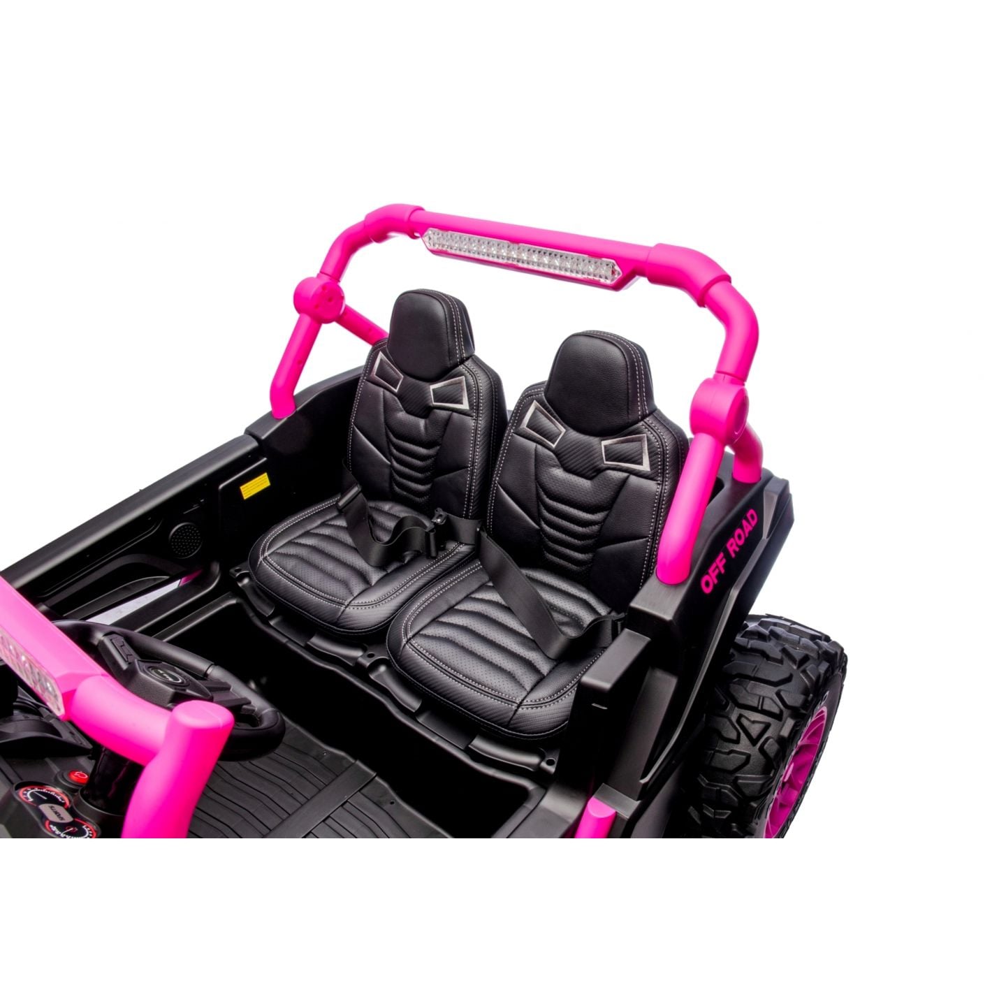 Buggy UTV XXL 24 Volts 14Ah Rose, buggy électrique enfant, version 2 places - 4 moteurs