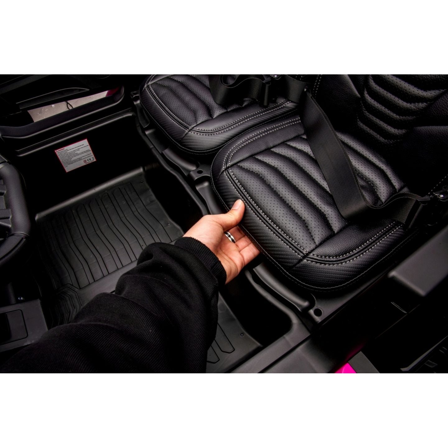 Buggy UTV XXL 24 Volts 14Ah Rose, buggy électrique enfant, version 2 places - 4 moteurs