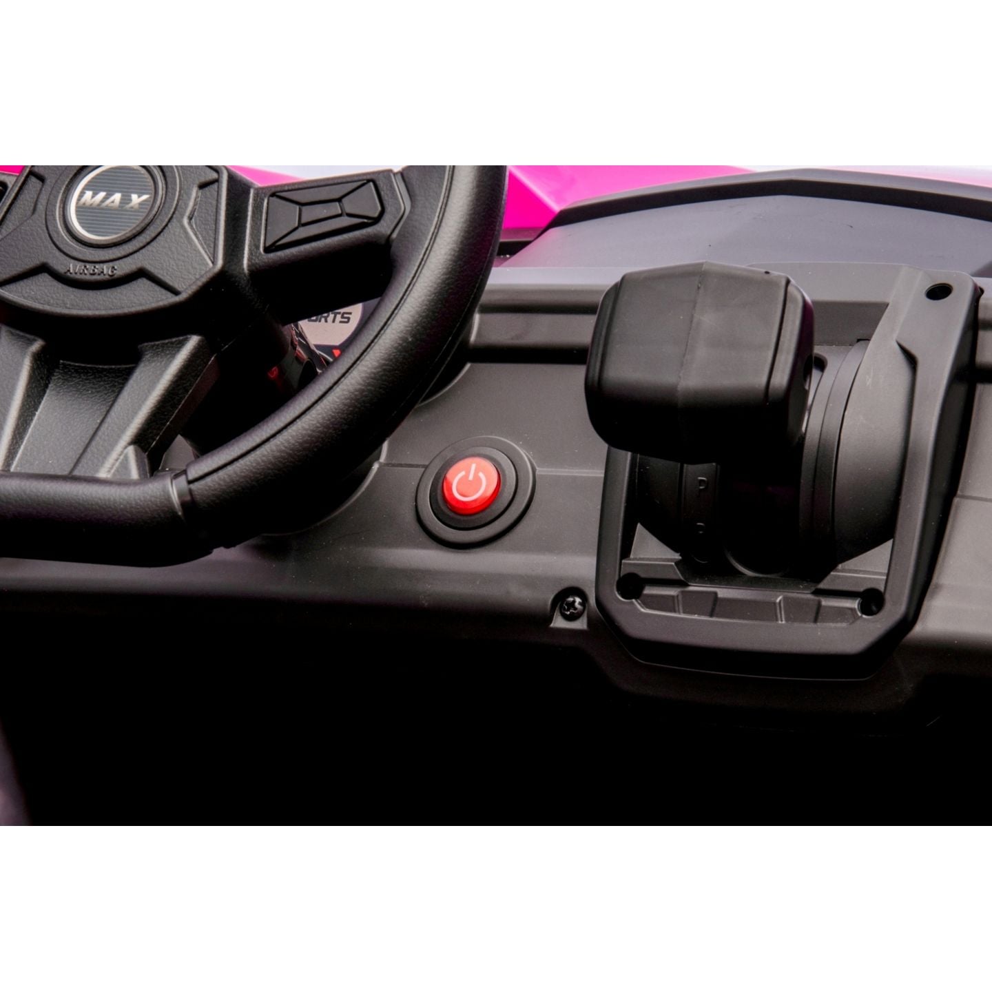 Buggy UTV XXL 24 Volts 14Ah Rose, buggy électrique enfant, version 2 places - 4 moteurs