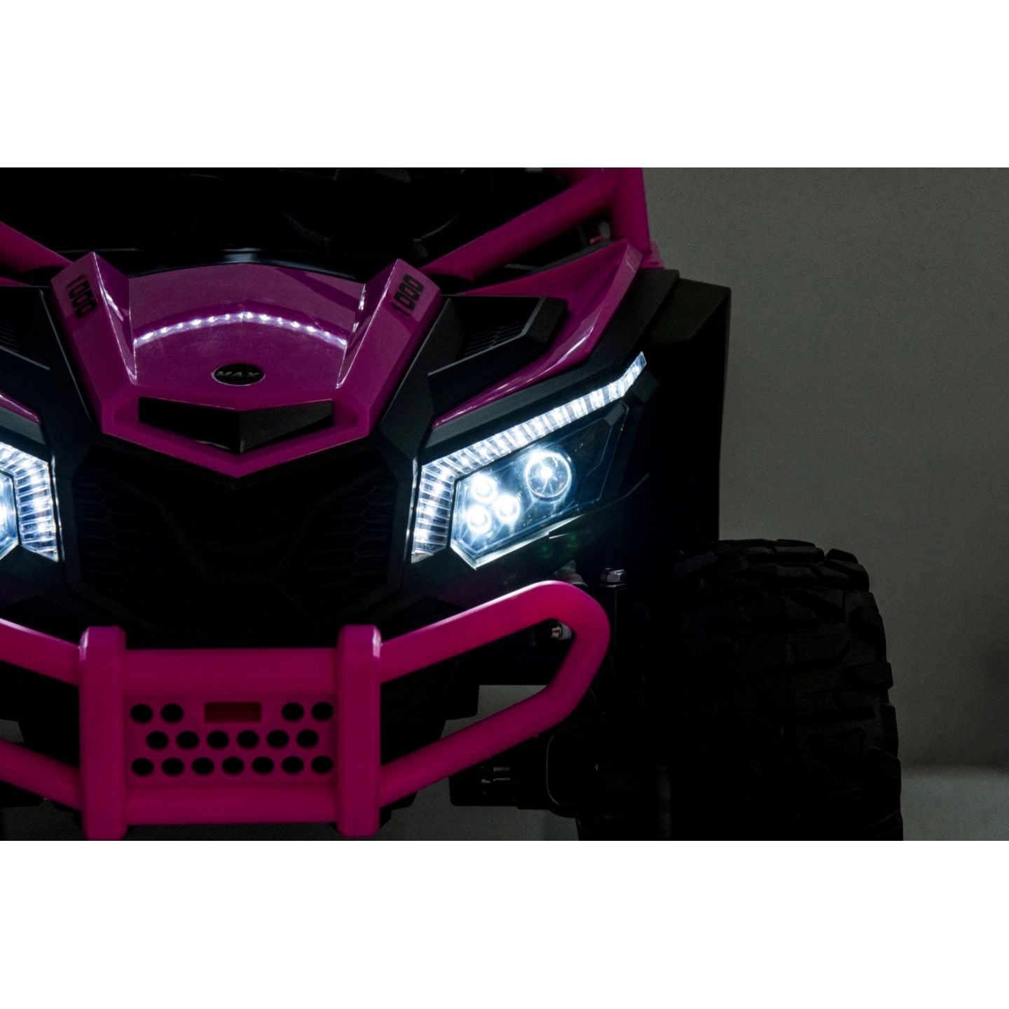 Buggy UTV XXL 24 Volts 14Ah Rose, buggy électrique enfant, version 2 places - 4 moteurs