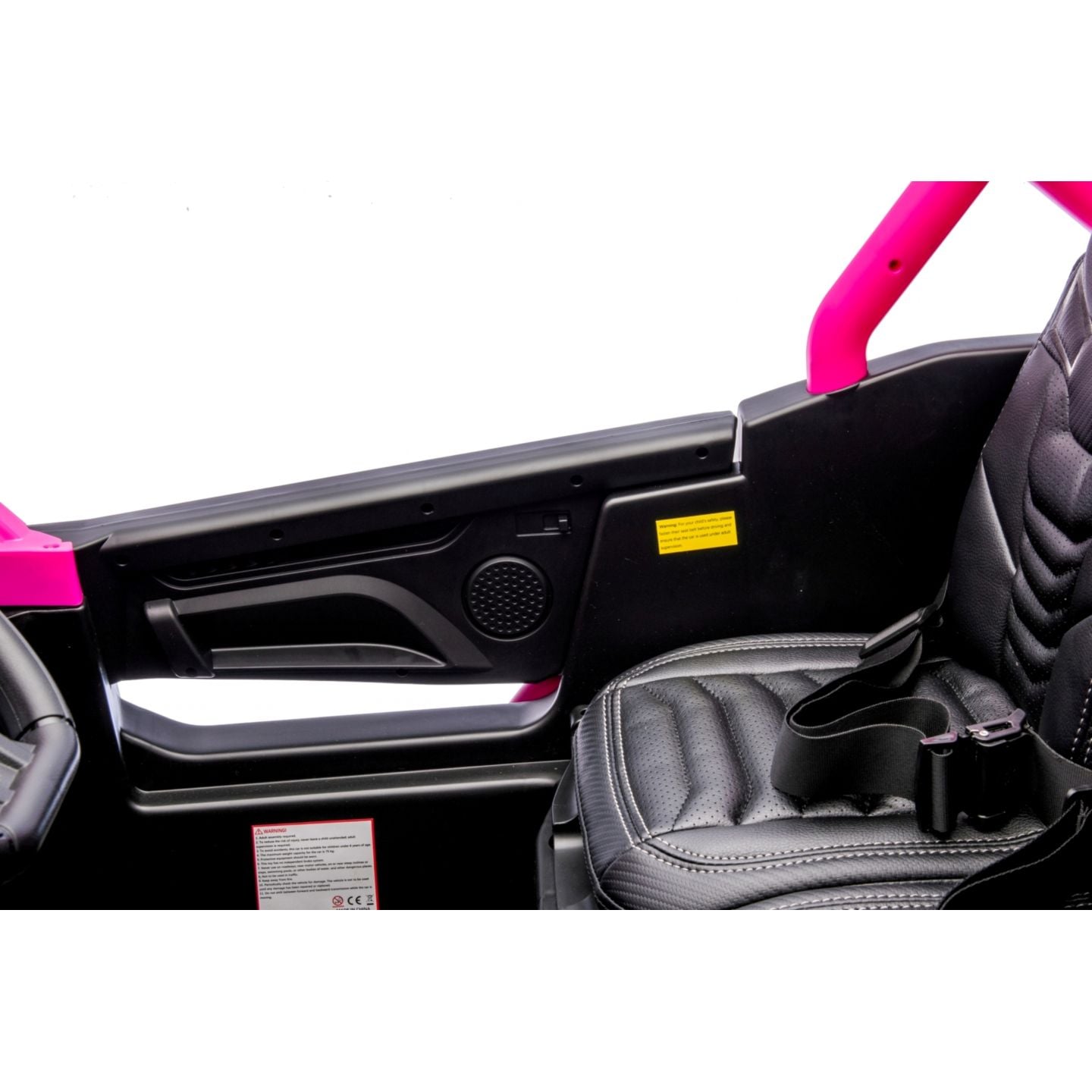Buggy UTV XXL 24 Volts 14Ah Rose, buggy électrique enfant, version 2 places - 4 moteurs
