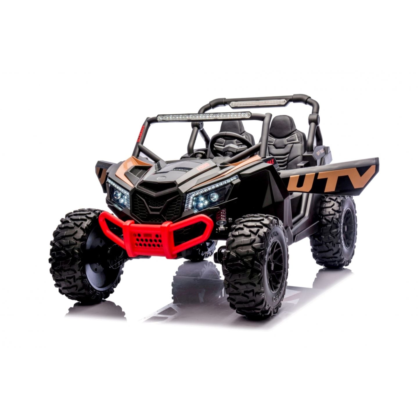 Buggy UTV XXL 24 Volts 14Ah Noir, buggy électrique enfant, version 2 places - 4 moteurs