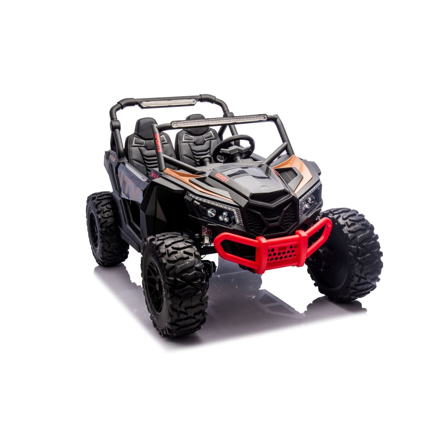 Buggy UTV XXL 24 Volts 14Ah Noir, buggy électrique enfant, version 2 places - 4 moteurs