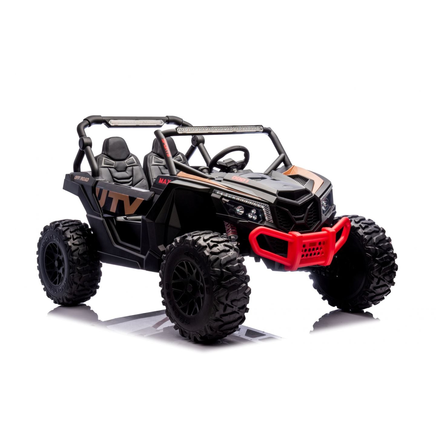 Buggy UTV XXL 24 Volts 14Ah Noir, buggy électrique enfant, version 2 places - 4 moteurs