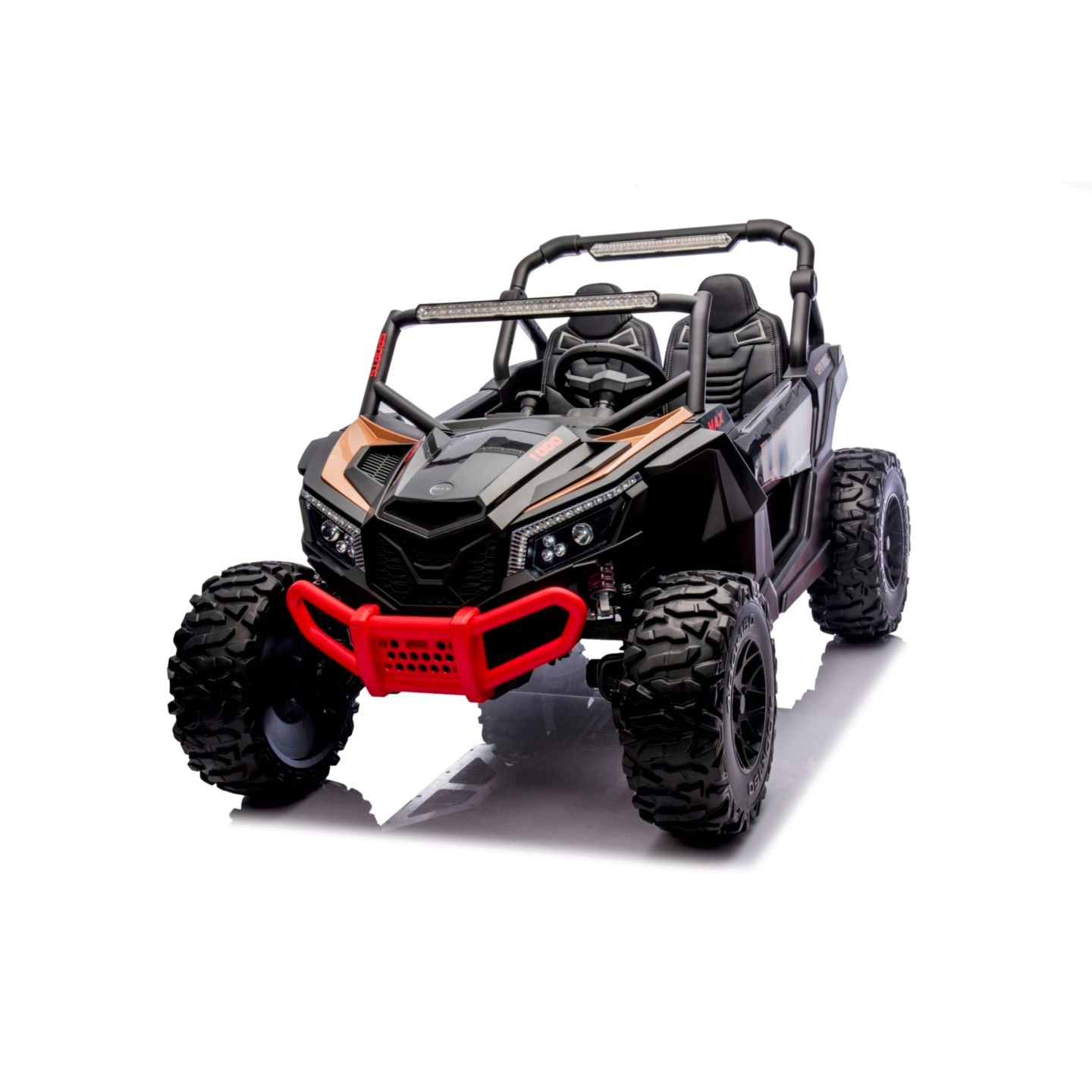 Buggy UTV XXL 24 Volts 14Ah Noir, buggy électrique enfant, version 2 places - 4 moteurs
