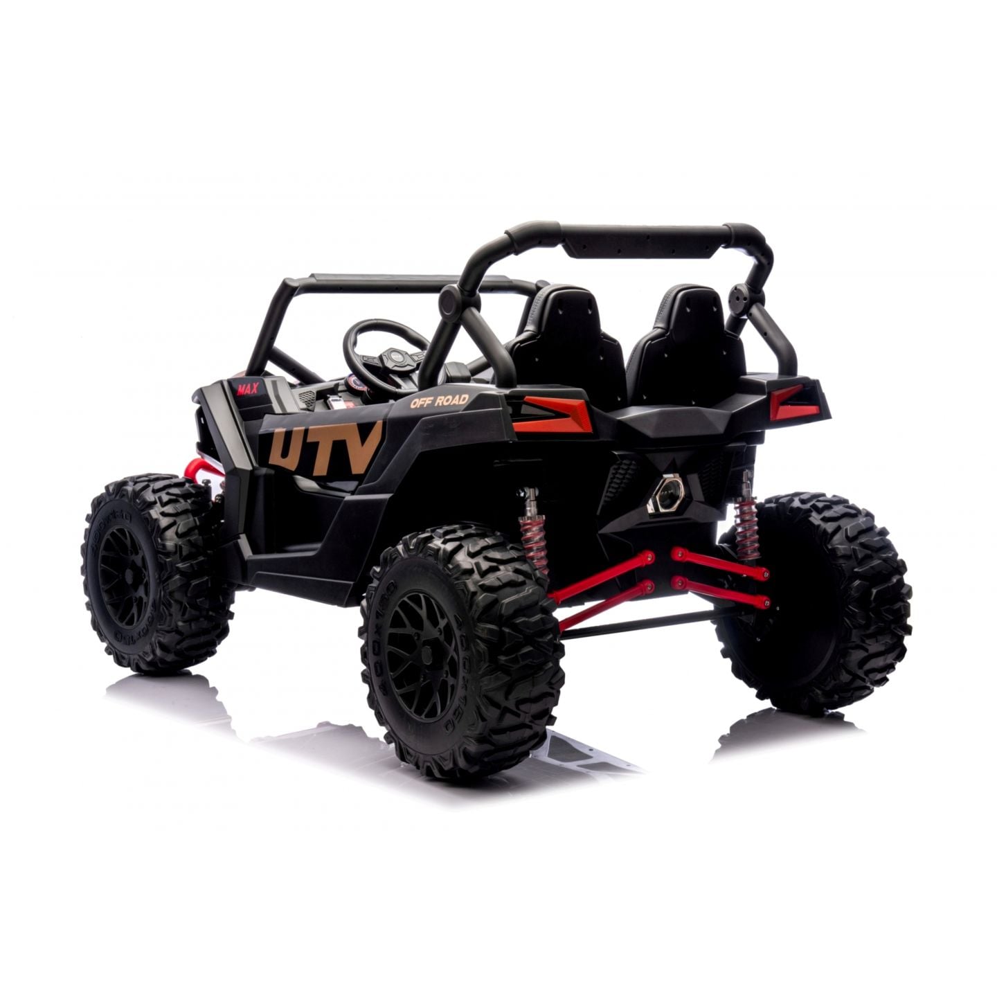 Buggy UTV XXL 24 Volts 14Ah Noir, buggy électrique enfant, version 2 places - 4 moteurs