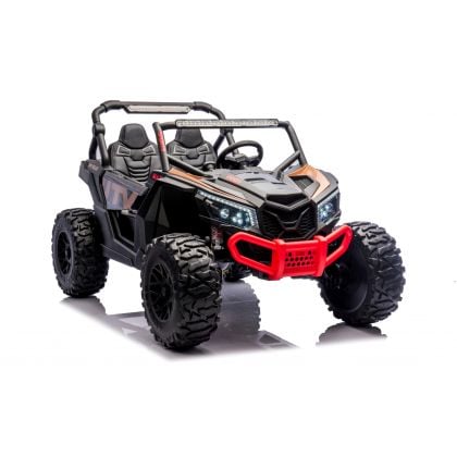 Buggy UTV XXL 24 Volts 14Ah Noir, buggy électrique enfant, version 2 places - 4 moteurs
