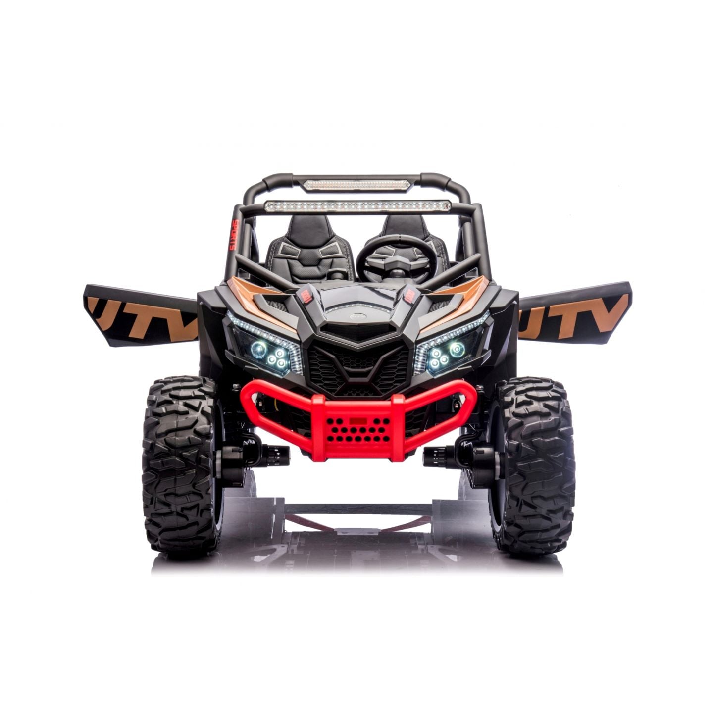 Buggy UTV XXL 24 Volts 14Ah Noir, buggy électrique enfant, version 2 places - 4 moteurs