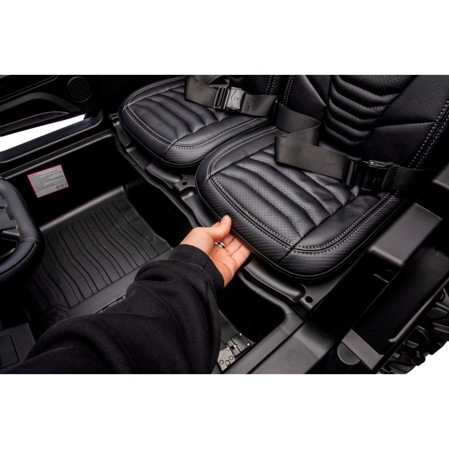 Buggy UTV XXL 24 Volts 14Ah Noir, buggy électrique enfant, version 2 places - 4 moteurs