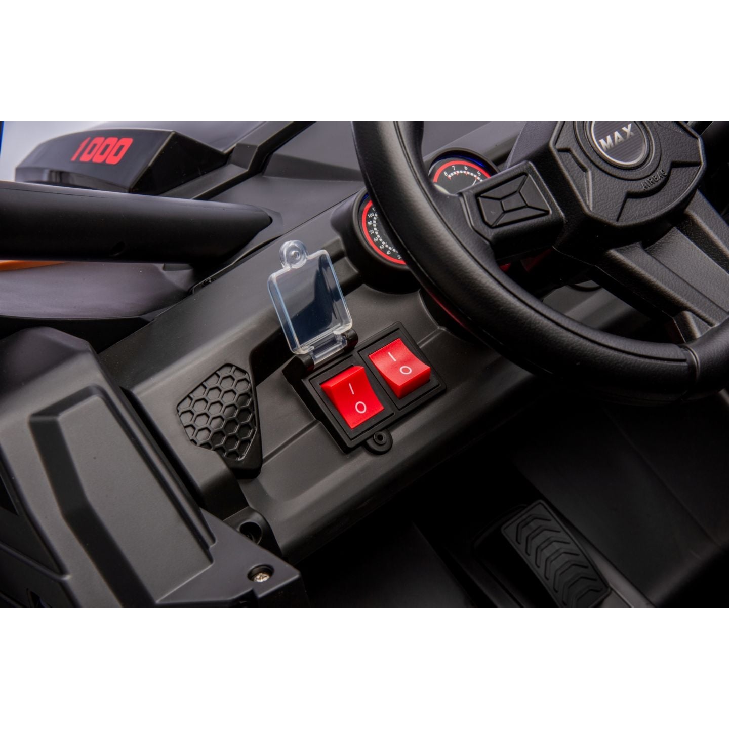 Buggy UTV XXL 24 Volts 14Ah Noir, buggy électrique enfant, version 2 places - 4 moteurs
