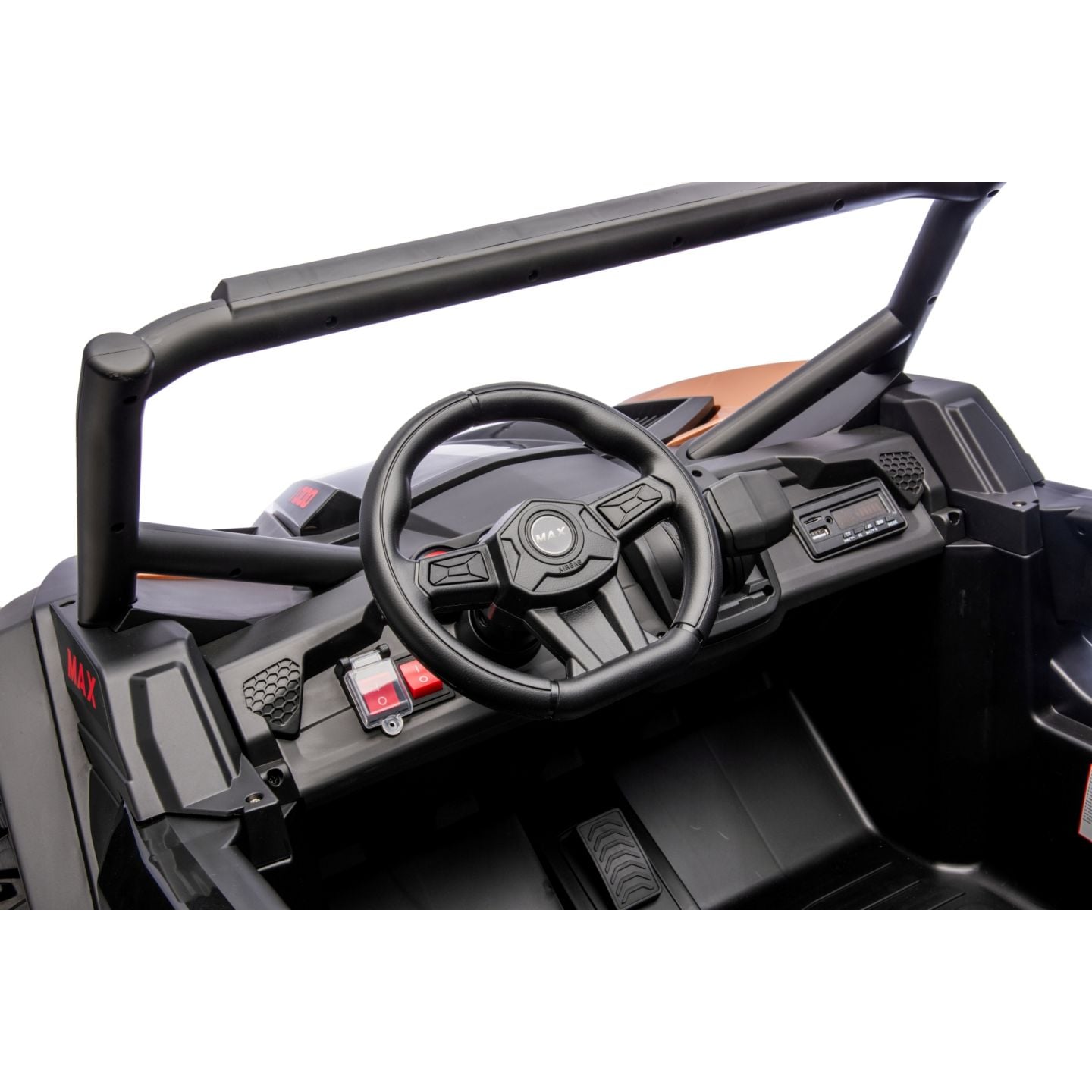 Buggy UTV XXL 24 Volts 14Ah Noir, buggy électrique enfant, version 2 places - 4 moteurs