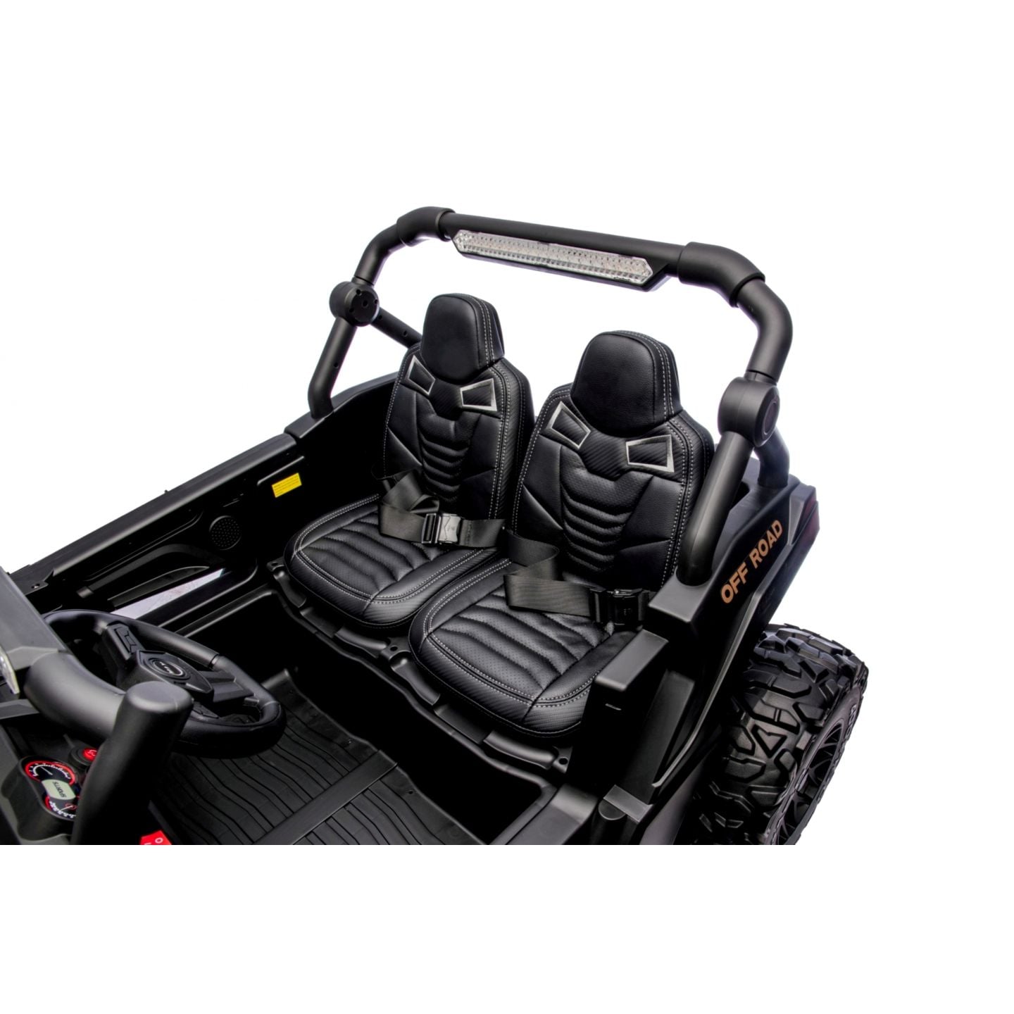 Buggy UTV XXL 24 Volts 14Ah Noir, buggy électrique enfant, version 2 places - 4 moteurs