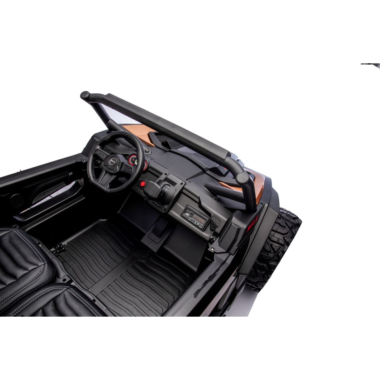 Buggy UTV XXL 24 Volts 14Ah Noir, buggy électrique enfant, version 2 places - 4 moteurs