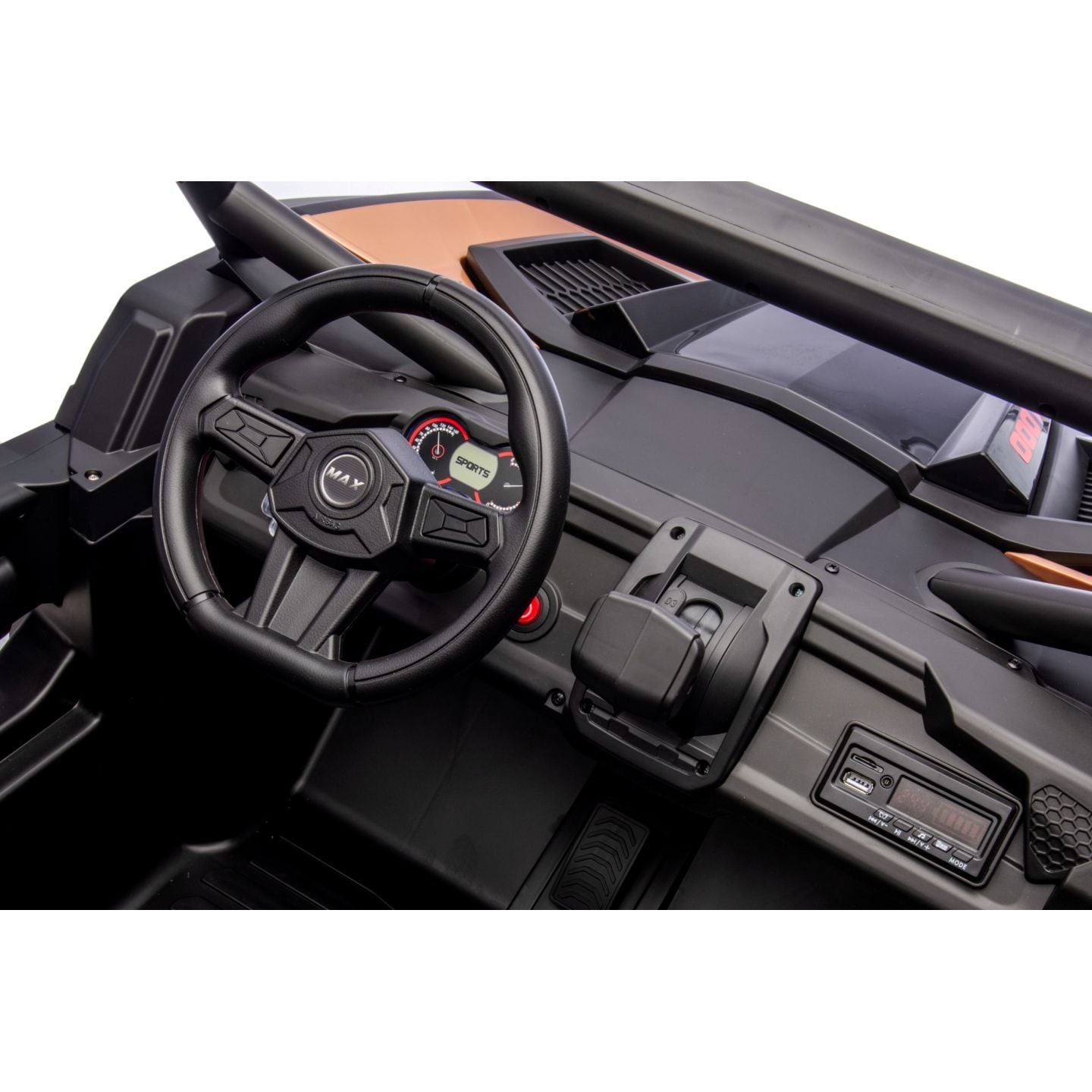 Buggy UTV XXL 24 Volts 14Ah Noir, buggy électrique enfant, version 2 places - 4 moteurs