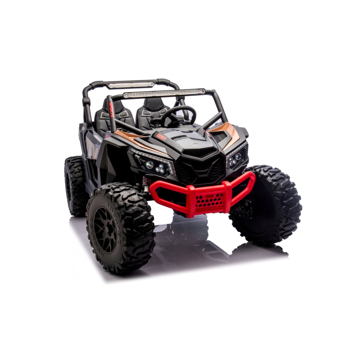 Buggy UTV XXL 24 Volts 14Ah Noir, buggy électrique enfant, version 2 places - 4 moteurs