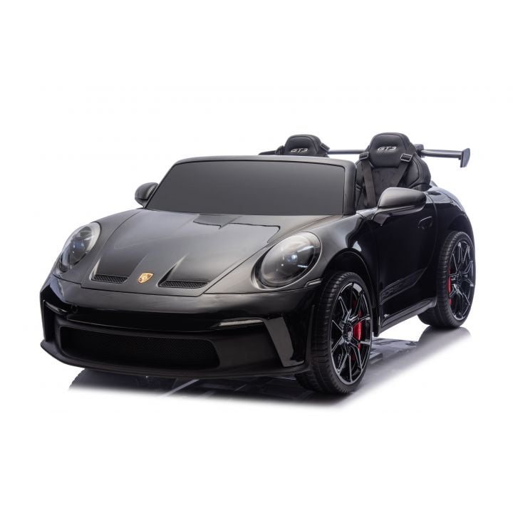 Porsche 911 GT3 2 places Noir Métallisé, voiture électrique pour enfant, 24 volts - 4 moteurs