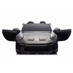 Porsche 911 GT3 2 places Noir Métallisé, voiture électrique pour enfant, 24 volts - 4 moteurs