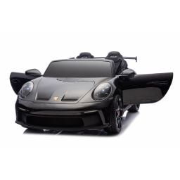 Porsche 911 GT3 2 places Noir Métallisé, voiture électrique pour enfant, 24 volts - 4 moteurs