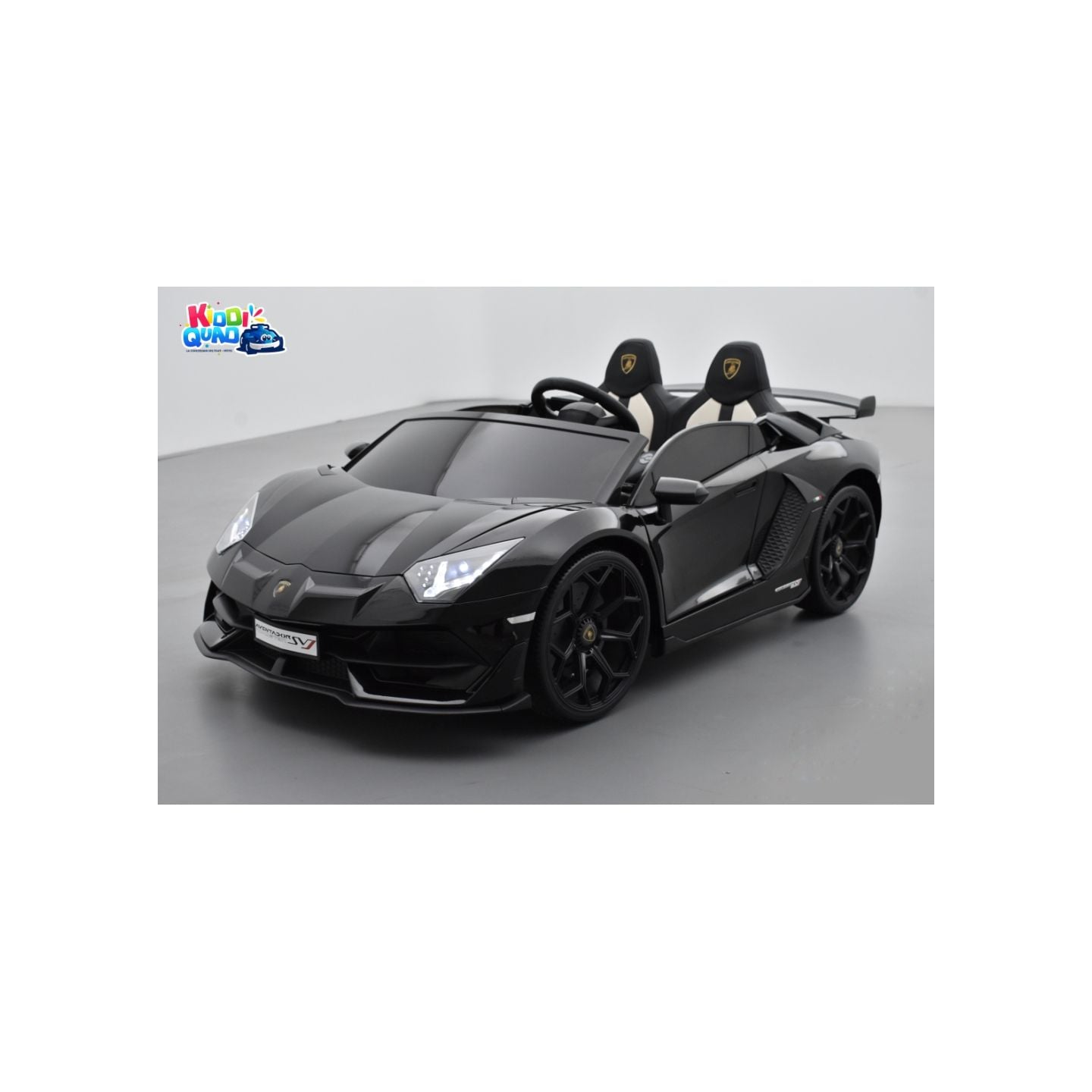 Lamborghini SVJ 24 Volts noire, voiture électrique enfant 24V - 7AH, 2 moteurs