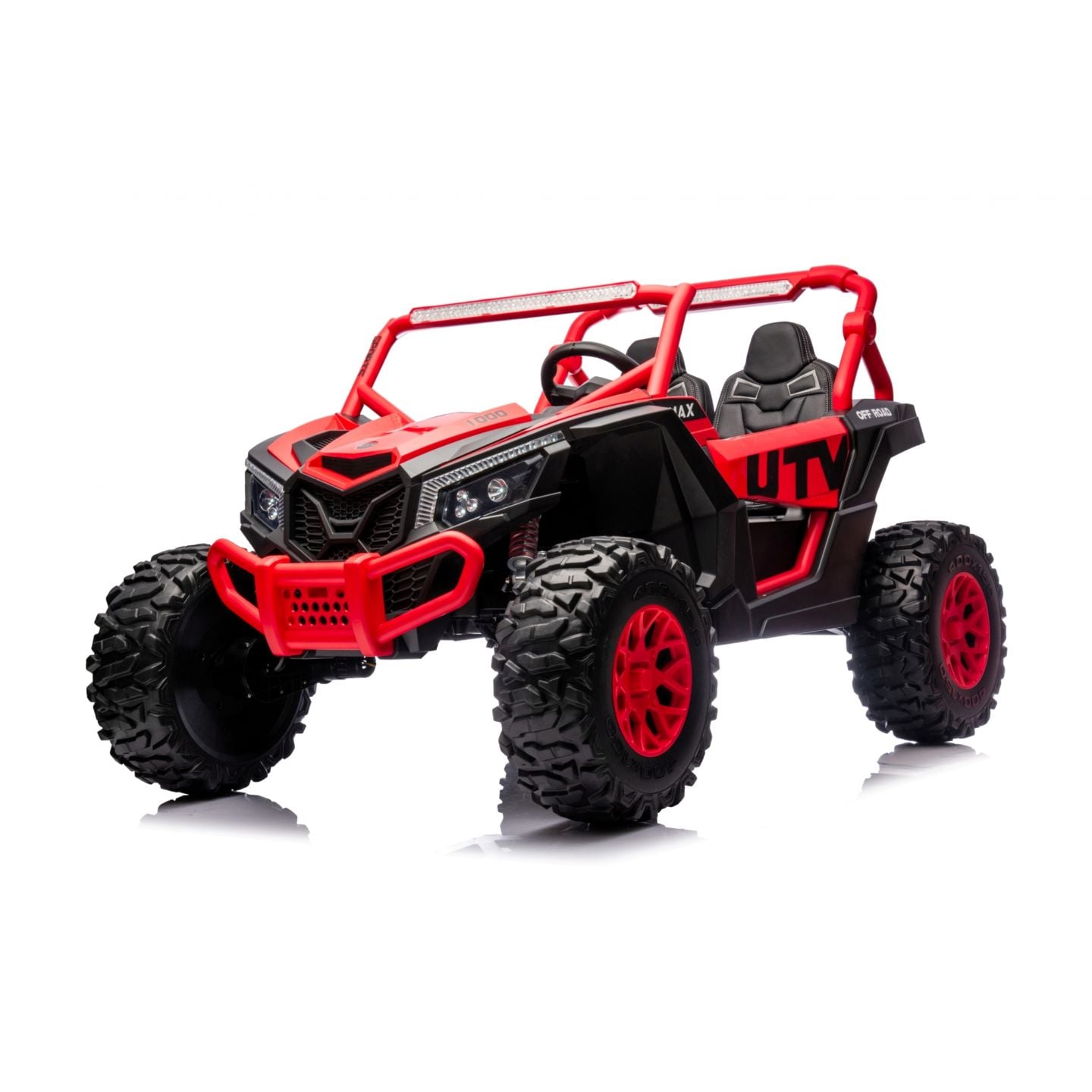 Buggy UTV XXL 24 Volts 14Ah Rouge/Noir, buggy électrique enfant, version 2 places - 4 moteurs