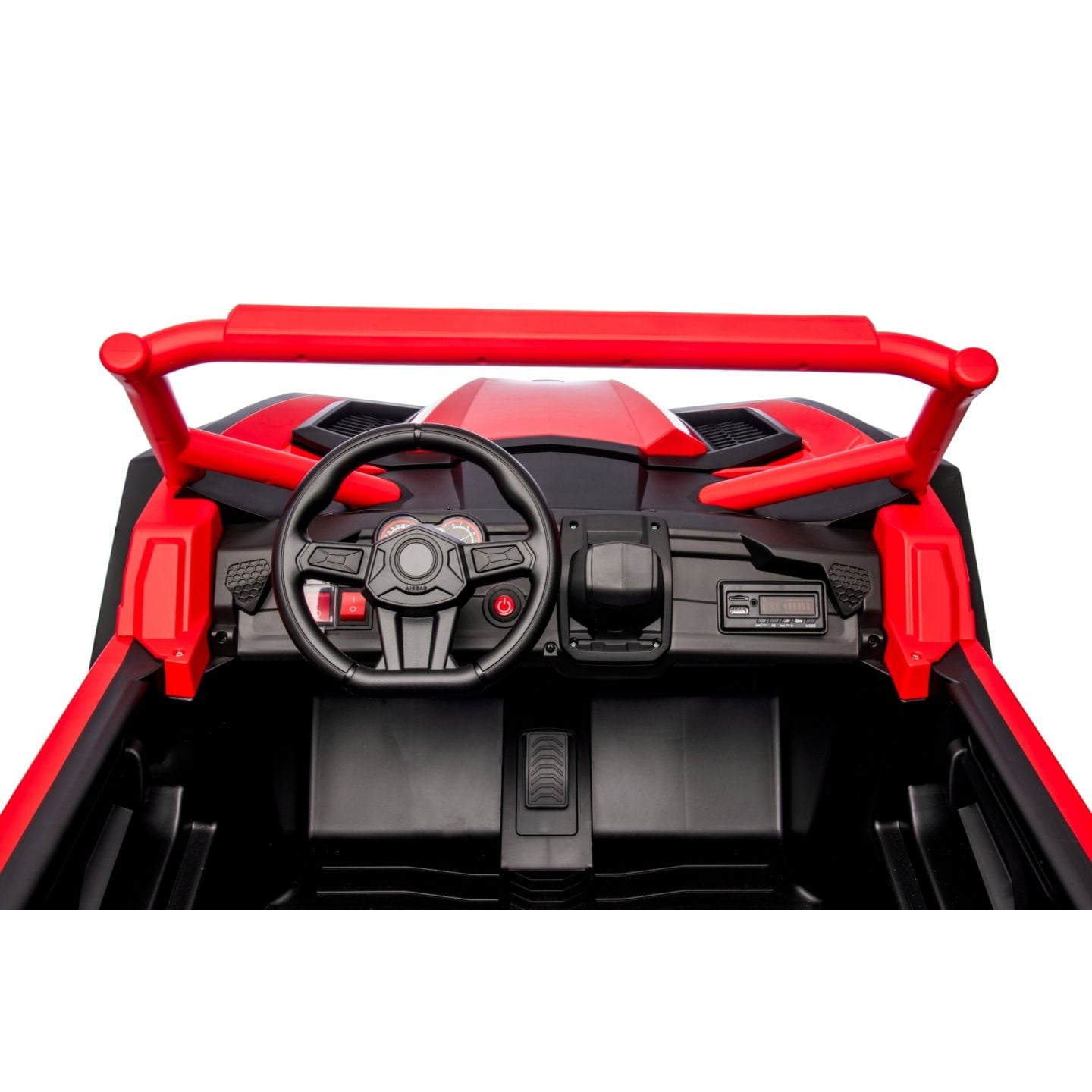 Buggy UTV XXL 24 Volts 14Ah Rouge/Noir, buggy électrique enfant, version 2 places - 4 moteurs