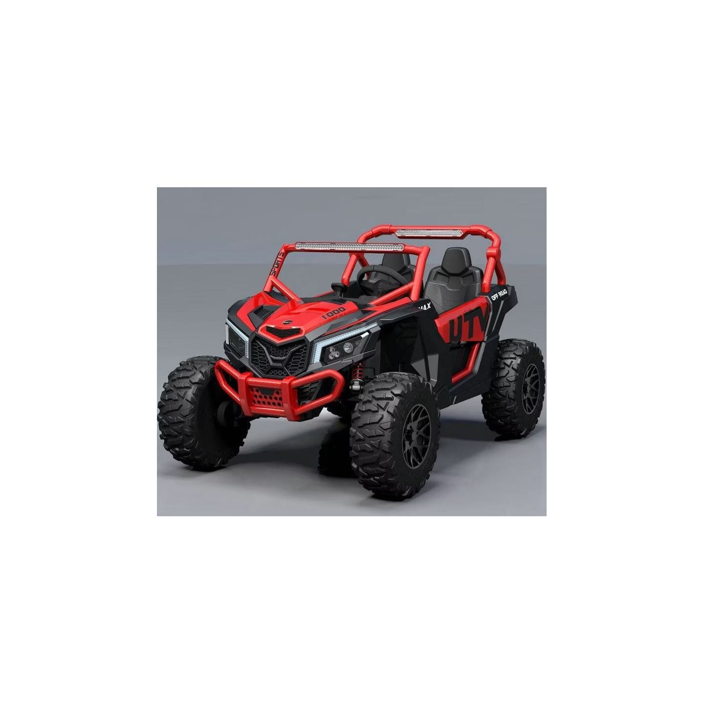 Buggy UTV XXL 24 Volts 14Ah Rouge/Noir, buggy électrique enfant, version 2 places - 4 moteurs