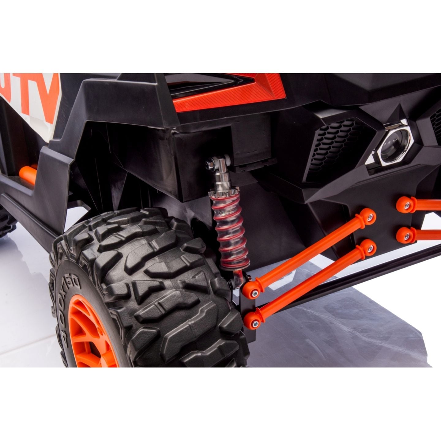 Buggy UTV XXL 24 Volts 14Ah Orange, buggy électrique enfant, version 2 places - 4 moteurs