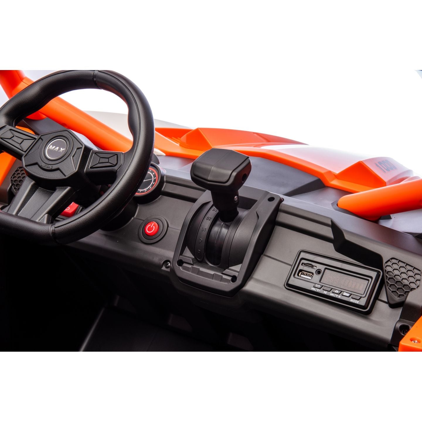 Buggy UTV XXL 24 Volts 14Ah Orange, buggy électrique enfant, version 2 places - 4 moteurs