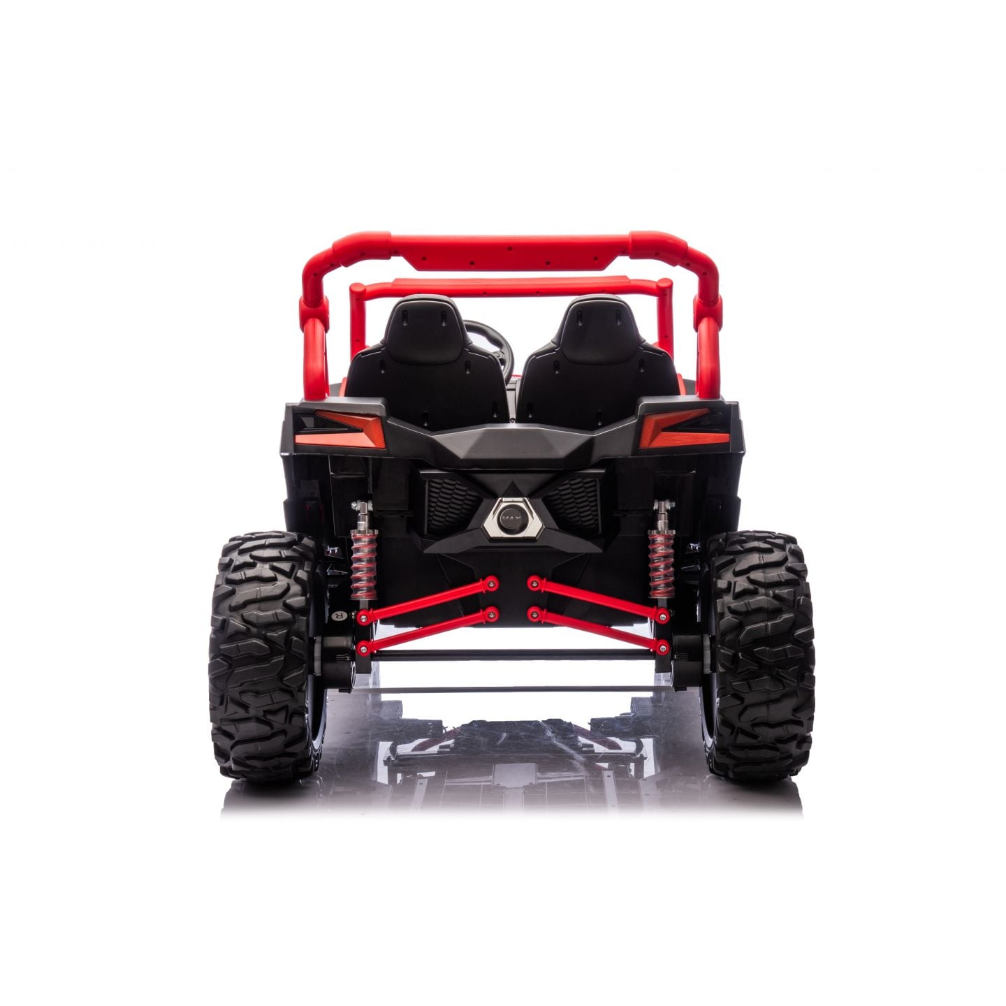 Buggy UTV XXL 24 Volts 14Ah Rouge/Blanc, buggy électrique enfant, version 2 places - 4 moteurs