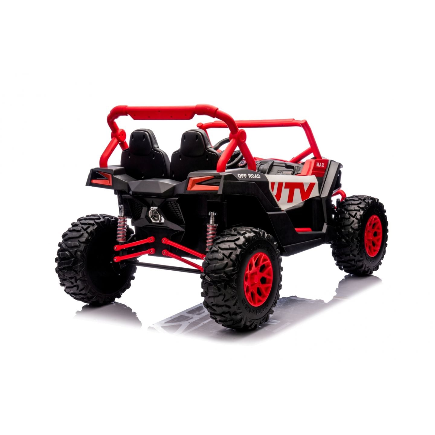 Buggy UTV XXL 24 Volts 14Ah Rouge/Blanc, buggy électrique enfant, version 2 places - 4 moteurs