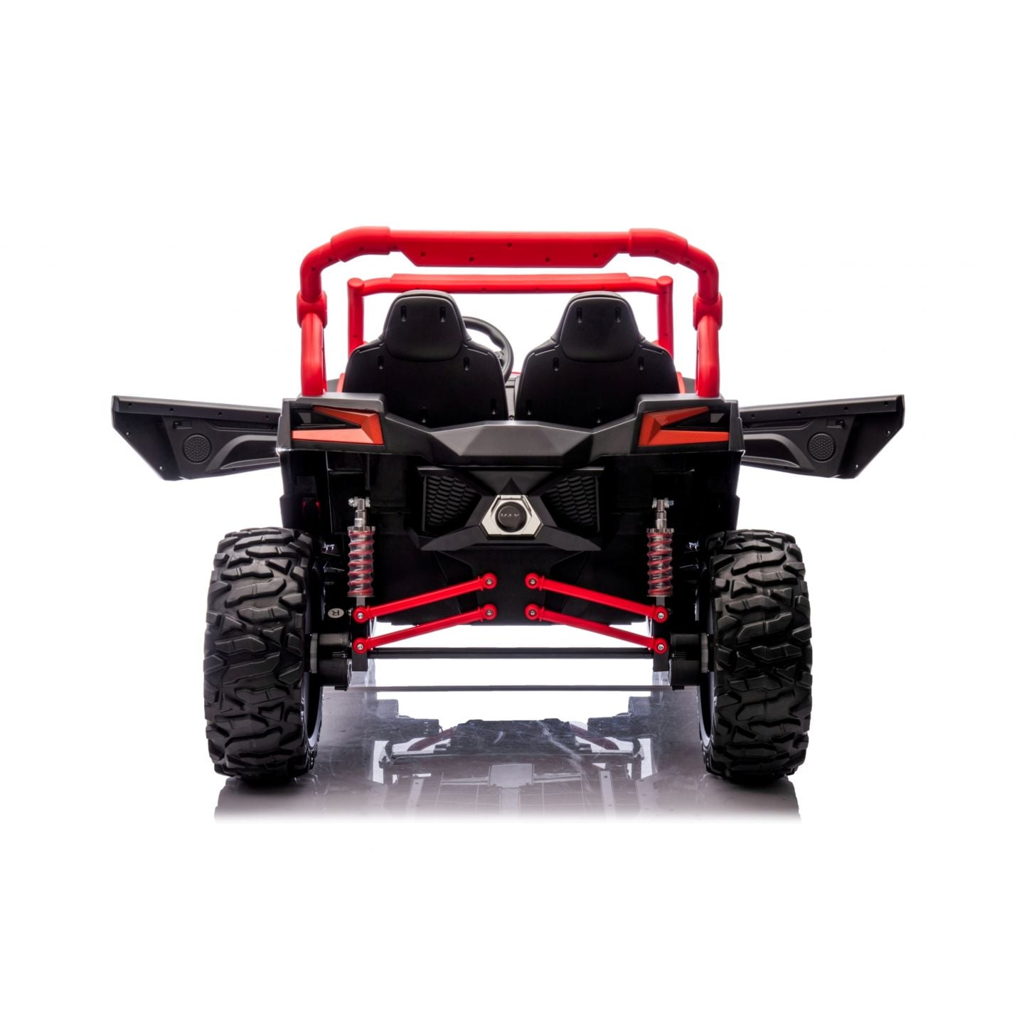 Buggy UTV XXL 24 Volts 14Ah Rouge/Blanc, buggy électrique enfant, version 2 places - 4 moteurs