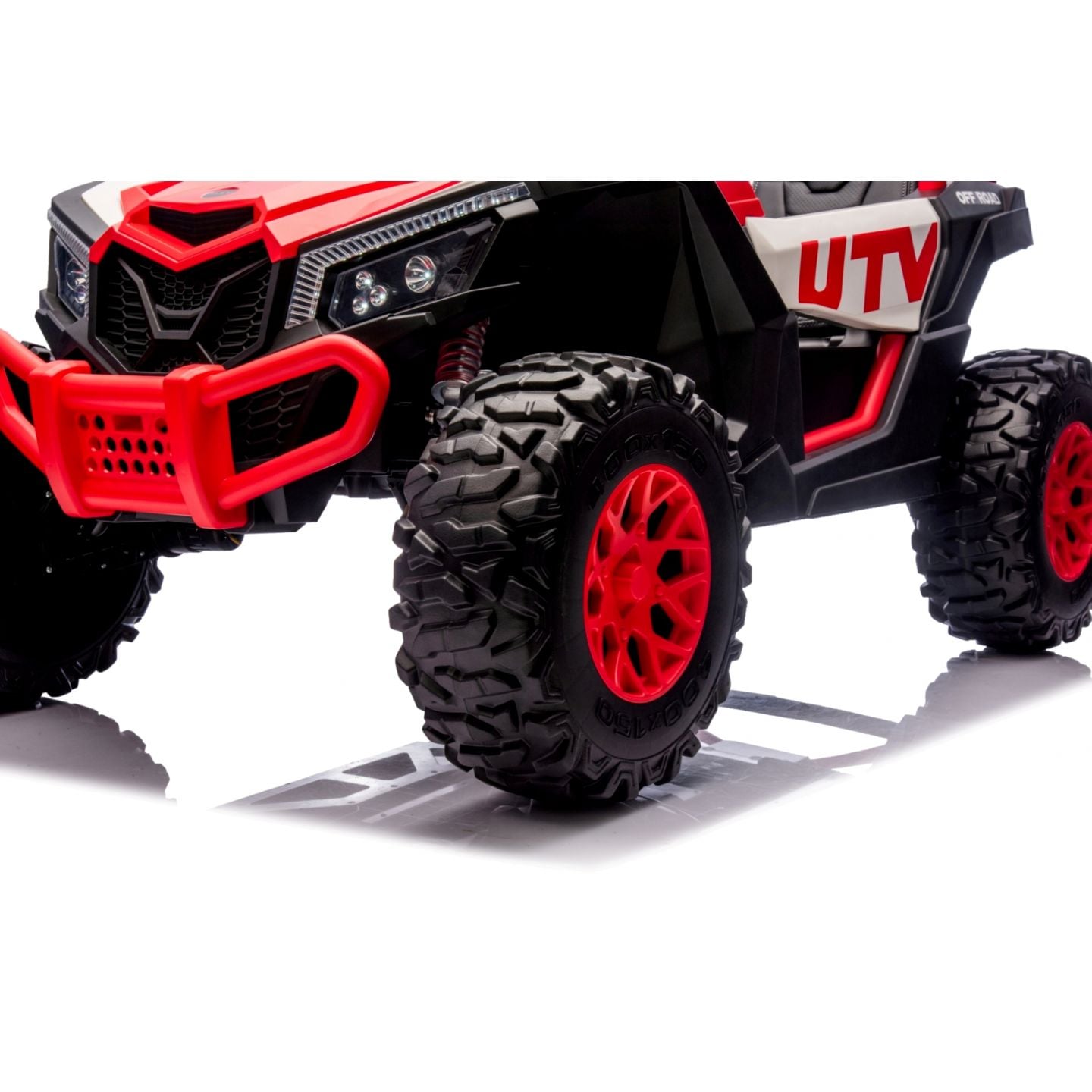 Buggy UTV XXL 24 Volts 14Ah Rouge/Blanc, buggy électrique enfant, version 2 places - 4 moteurs