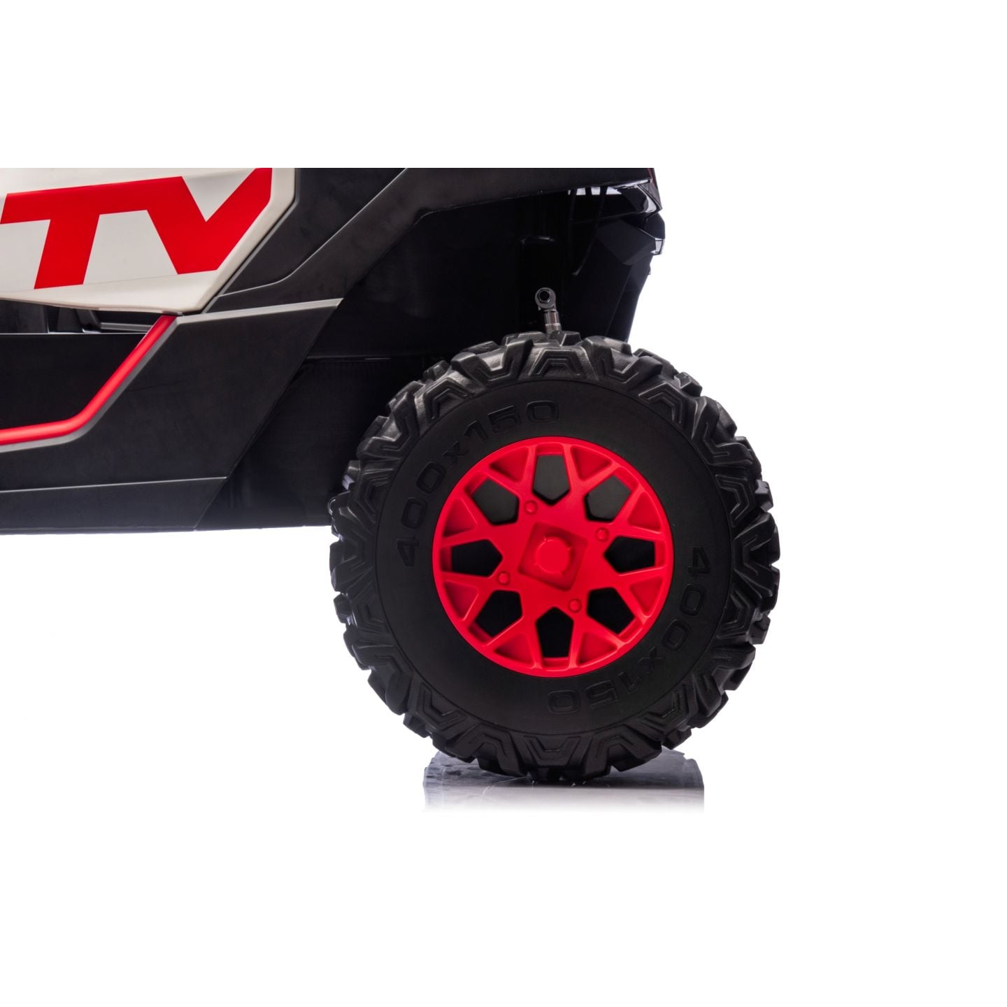 Buggy UTV XXL 24 Volts 14Ah Rouge/Blanc, buggy électrique enfant, version 2 places - 4 moteurs
