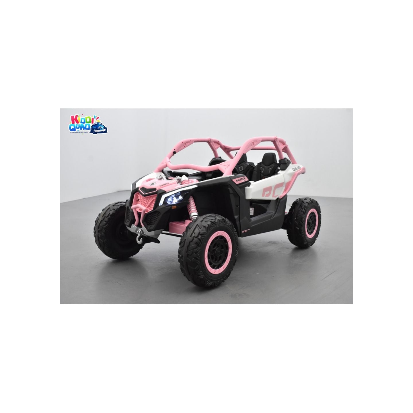 Buggy Can-Am "Maverick" 24 Volts électrique enfant Rose, buggy électrique enfant 24 Volts 7 Ah, 4 moteurs