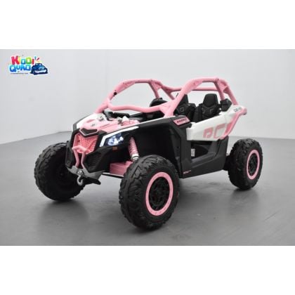 Buggy Can-Am "Maverick" 24 Volts électrique enfant Rose, buggy électrique enfant 24 Volts 7 Ah, 4 moteurs