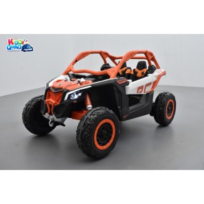 Buggy Can-Am "Maverick" 24 Volts électrique enfant Orange, buggy électrique enfant 24 Volts 7 Ah, 2 moteurs