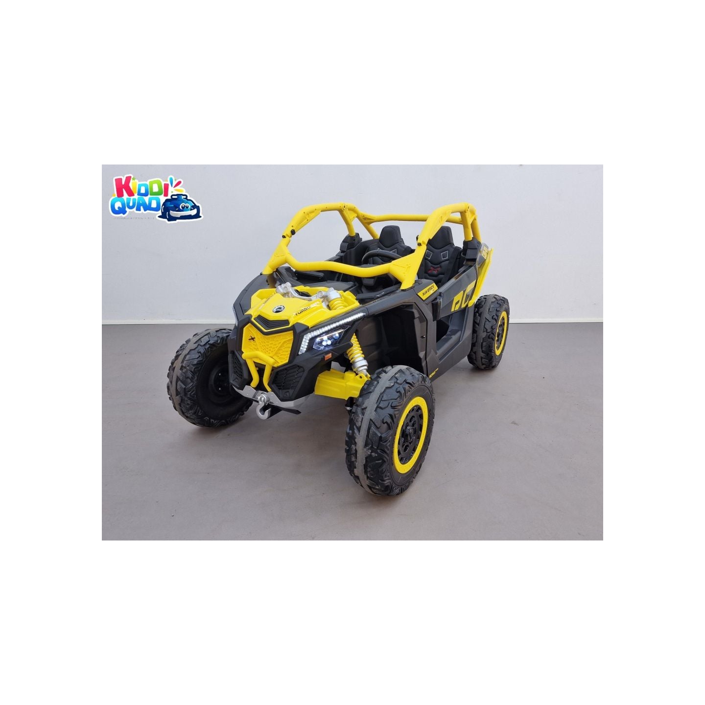 Buggy Can-Am "Maverick" 24 Volts électrique enfant Jaune, buggy électrique enfant 24 Volts 7 Ah, 4 moteurs