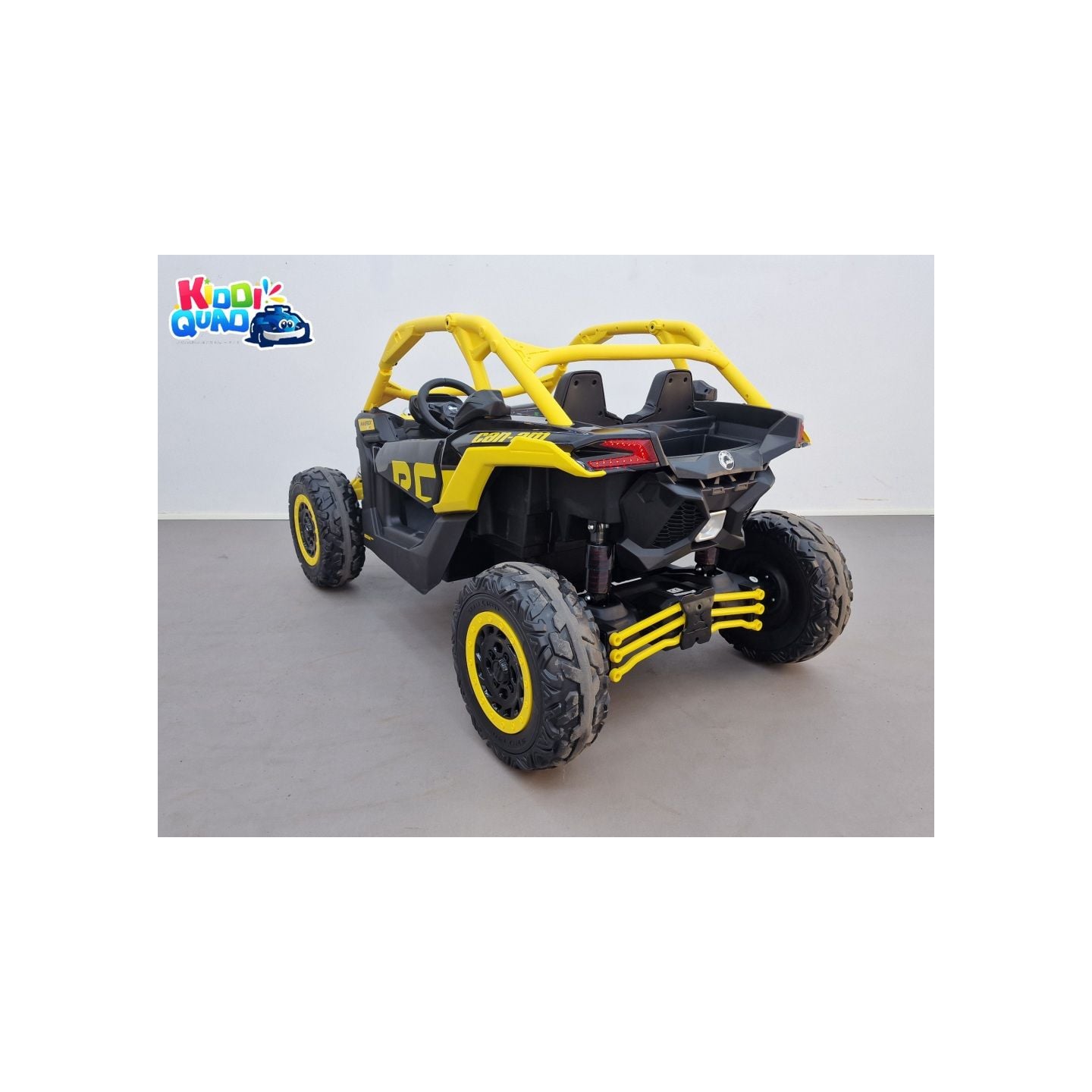Buggy Can-Am "Maverick" 24 Volts électrique enfant Jaune, buggy électrique enfant 24 Volts 7 Ah, 4 moteurs