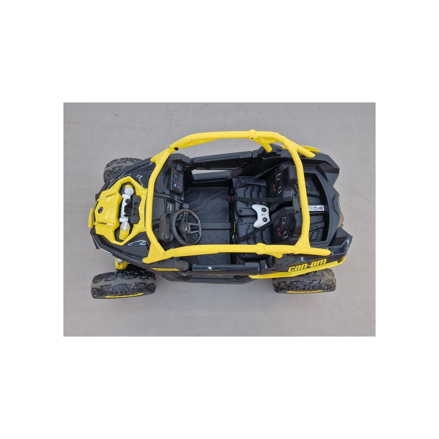 Buggy Can-Am "Maverick" 24 Volts électrique enfant Jaune, buggy électrique enfant 24 Volts 7 Ah, 4 moteurs