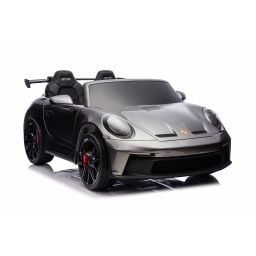 Porsche 911 GT3 2 places Gris Métallisé, voiture électrique pour enfant, 24 volts - 4 moteurs
