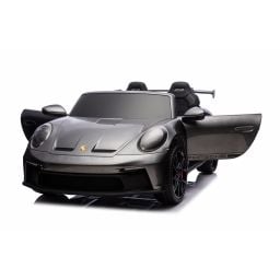Porsche 911 GT3 2 places Gris Métallisé, voiture électrique pour enfant, 24 volts - 4 moteurs
