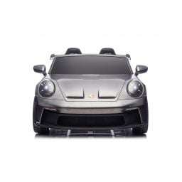 Porsche 911 GT3 2 places Gris Métallisé, voiture électrique pour enfant, 24 volts - 4 moteurs