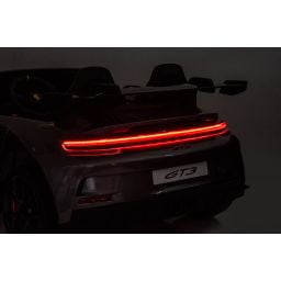 Porsche 911 GT3 2 places Gris Métallisé, voiture électrique pour enfant, 24 volts - 4 moteurs