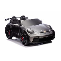 Porsche 911 GT3 2 places Gris Métallisé, voiture électrique pour enfant, 24 volts - 4 moteurs