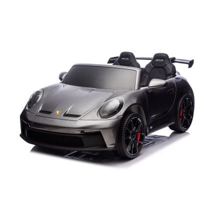 Porsche 911 GT3 2 places Gris Métallisé, voiture électrique pour enfant, 24 volts - 4 moteurs