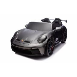 Porsche 911 GT3 2 places Gris Métallisé, voiture électrique pour enfant, 24 volts - 4 moteurs