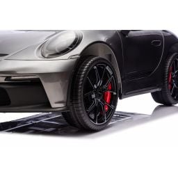 Porsche 911 GT3 2 places Gris Métallisé, voiture électrique pour enfant, 24 volts - 4 moteurs