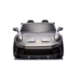Porsche 911 GT3 2 places Gris Métallisé, voiture électrique pour enfant, 24 volts - 4 moteurs